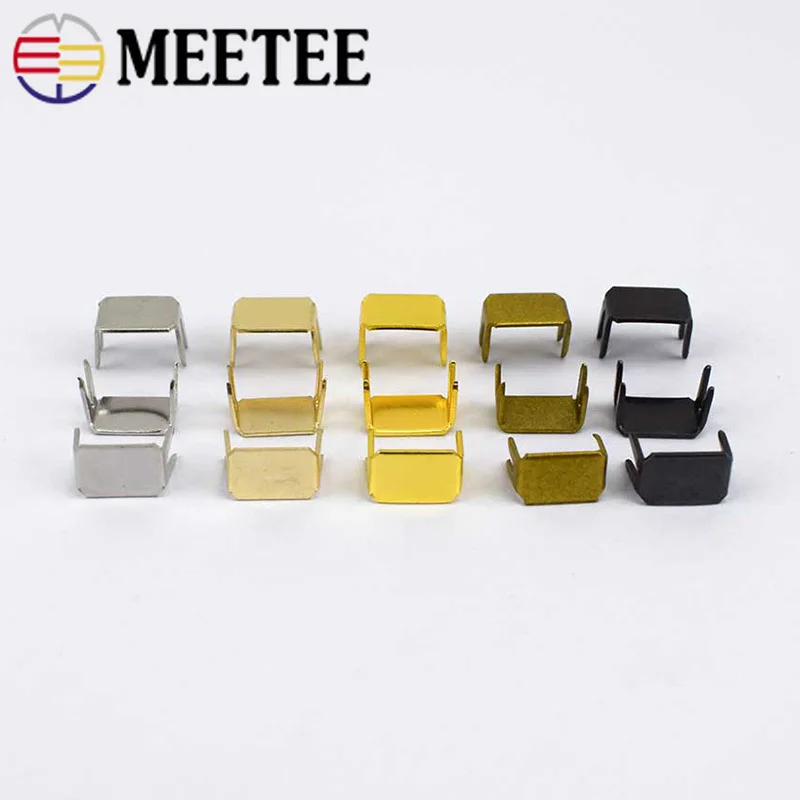 Meetee 50 шт. Нескользящие металлические замки на молнии заглушки конце для 3 #5 #8 #10 #