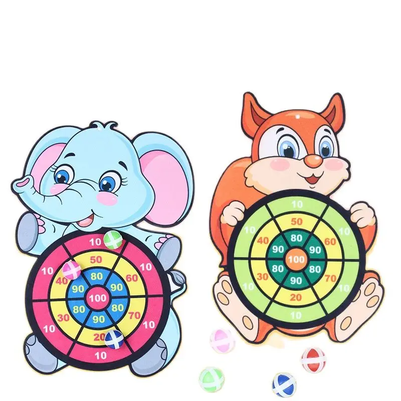 

Children's Sticky Ball Sports Toy Cartoon Sticky Ball Dart Board Dart Target Shooting Throwing Toy Kid Fun Game Gift