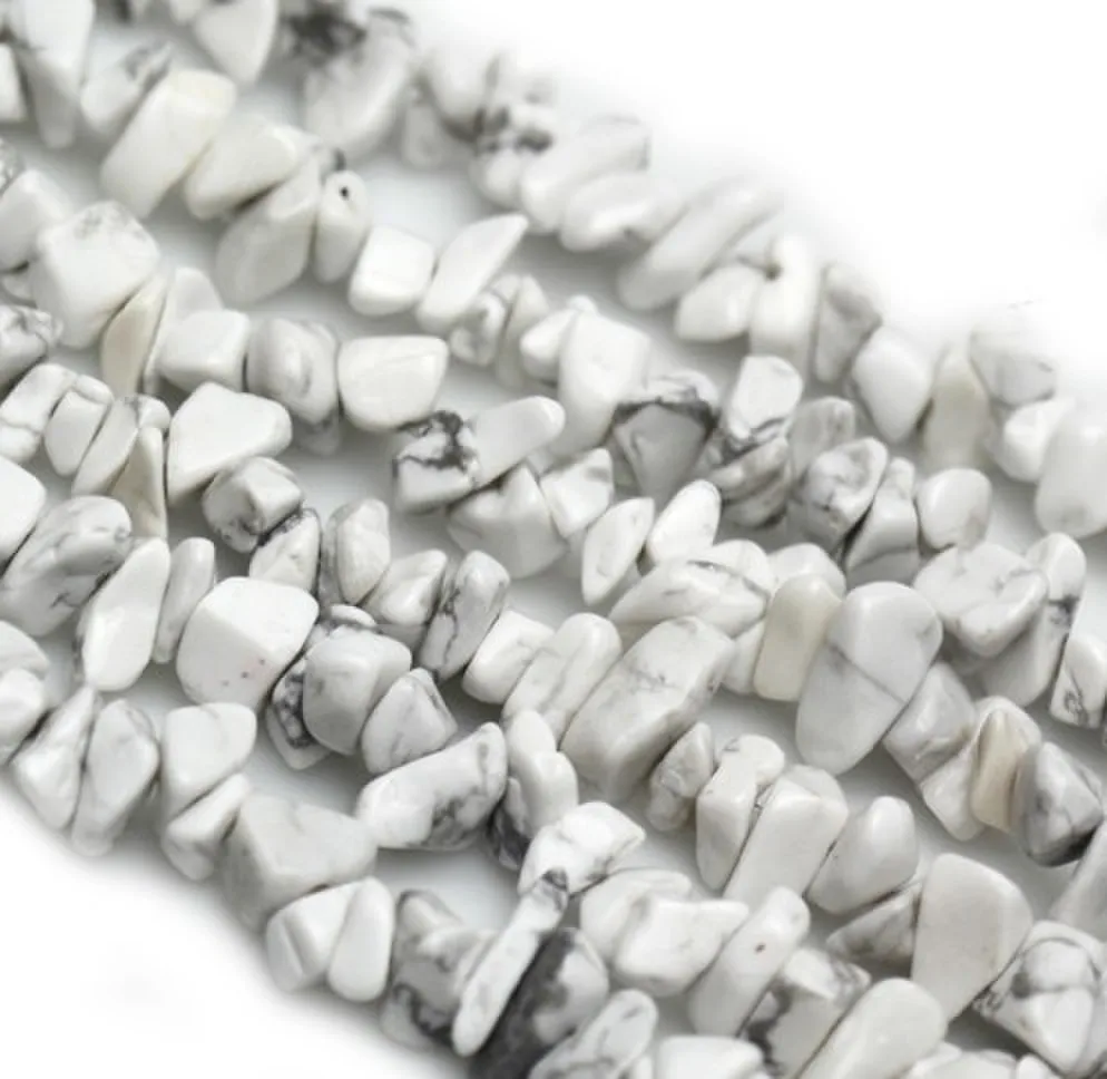 LELX Magnesite каменные бусины, гравий бусины для изготовления ювелирных изделий гравий свободного профиля в бусины для изготовления браслетов прядь 16 дюймов 5-8 мм бусины