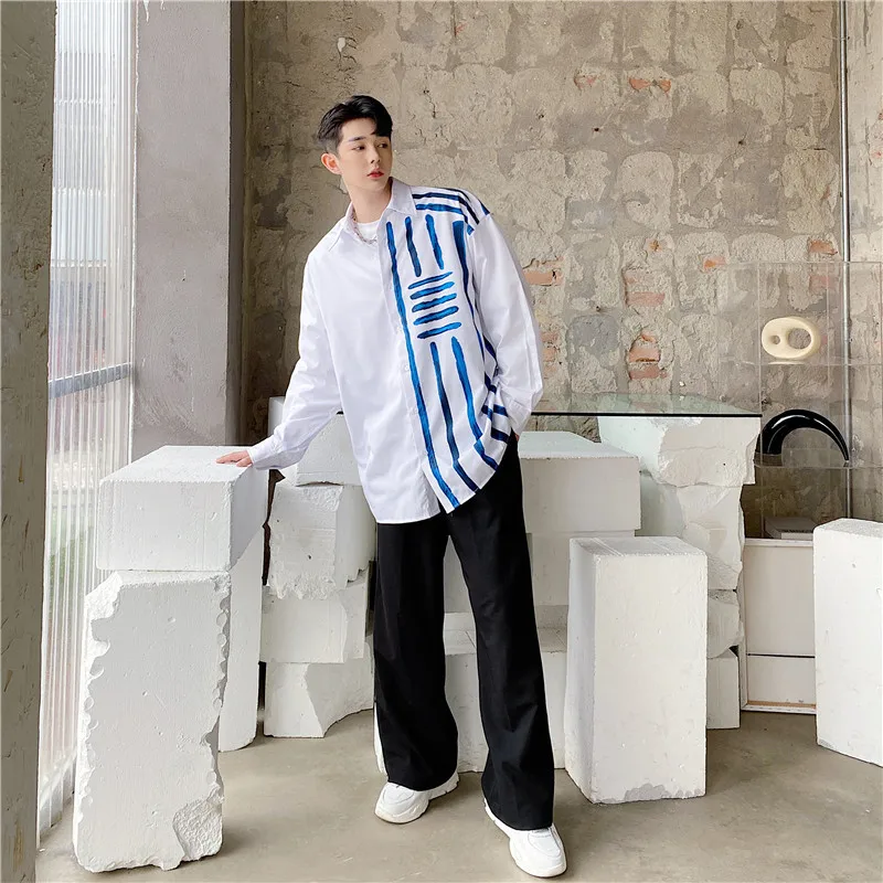 Men's Long-Sleeve Shirt Spring And Autumn New Daily Casual Fashion Cold Wind Is Versatile Loose Large Shirt