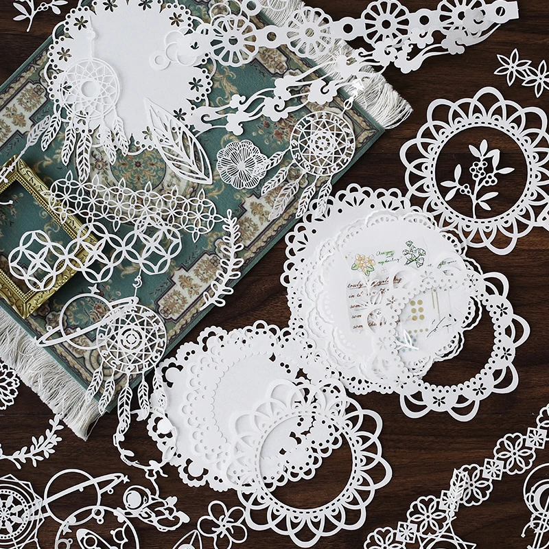 InLoveArts 10 шт. открытое кружевное Бумага бабочка цветок окна кружева юбка с высокой