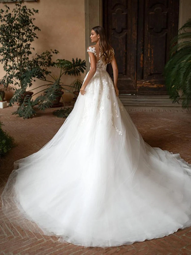 

BAZIIINGAAA Simple Wedding Dress Lace Little Beading Strapless Dress Luxury Wedding Gowns Bridal Can Be Washed Bride Dresses