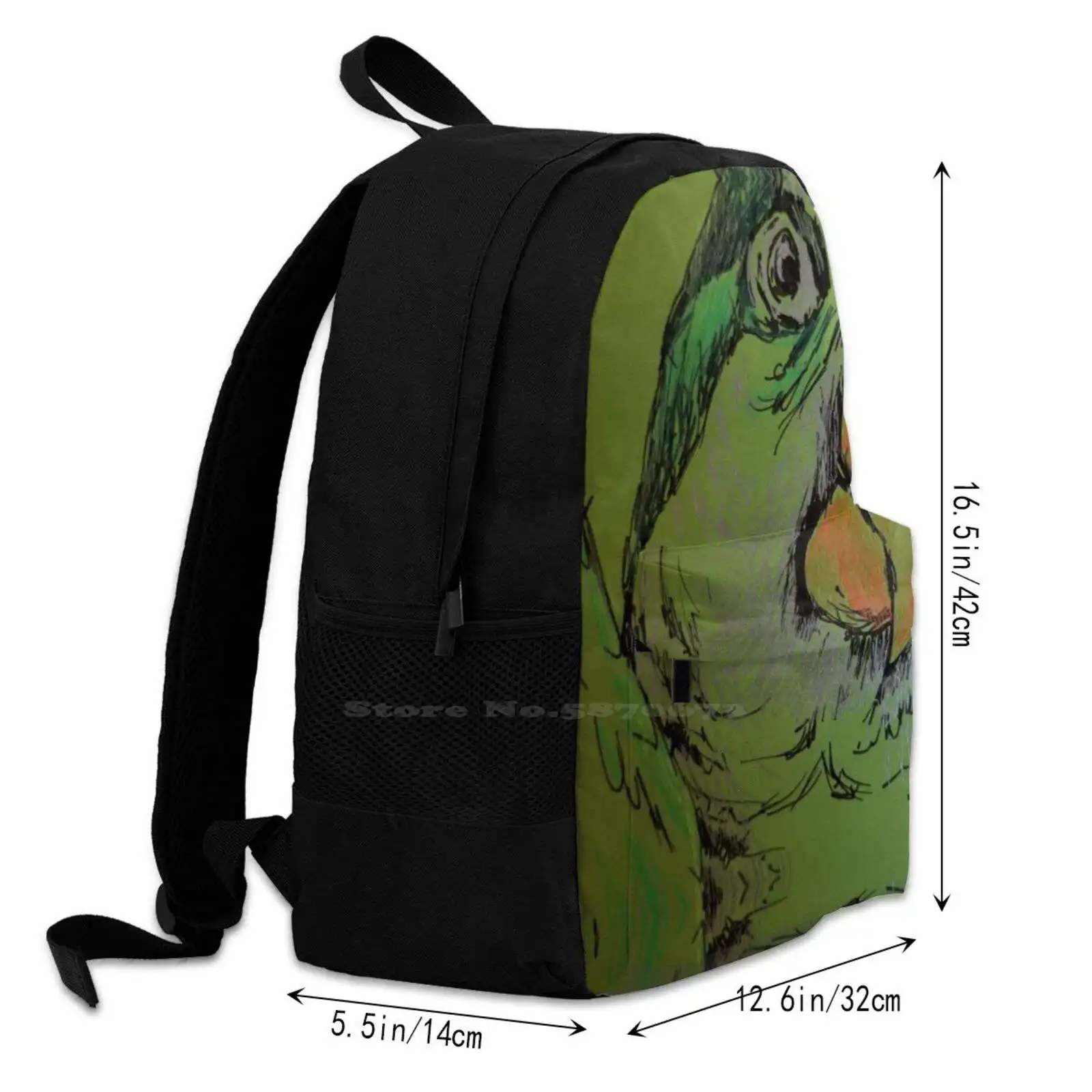 Рюкзак Parrot 431D с принтом Студенческая сумка