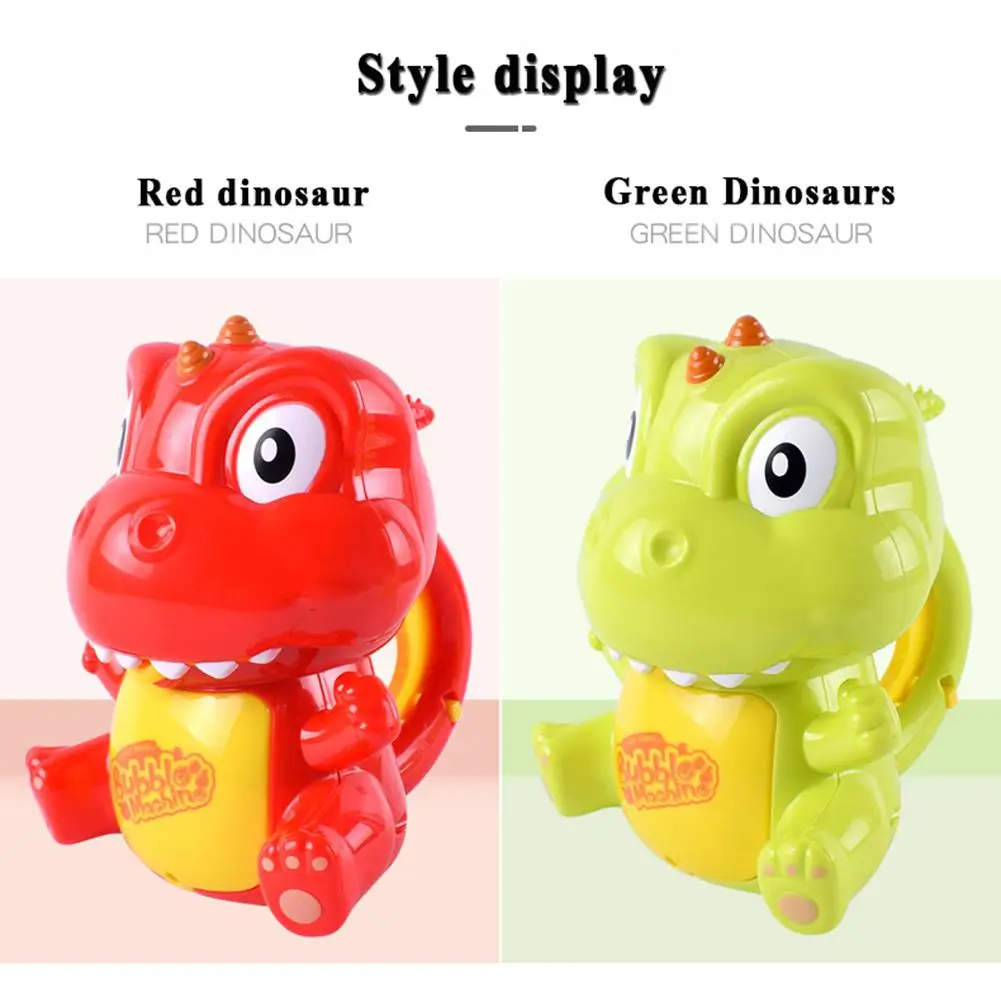 Детская мультяшная электрическая машина для мыльных пузырей в виде динозавра