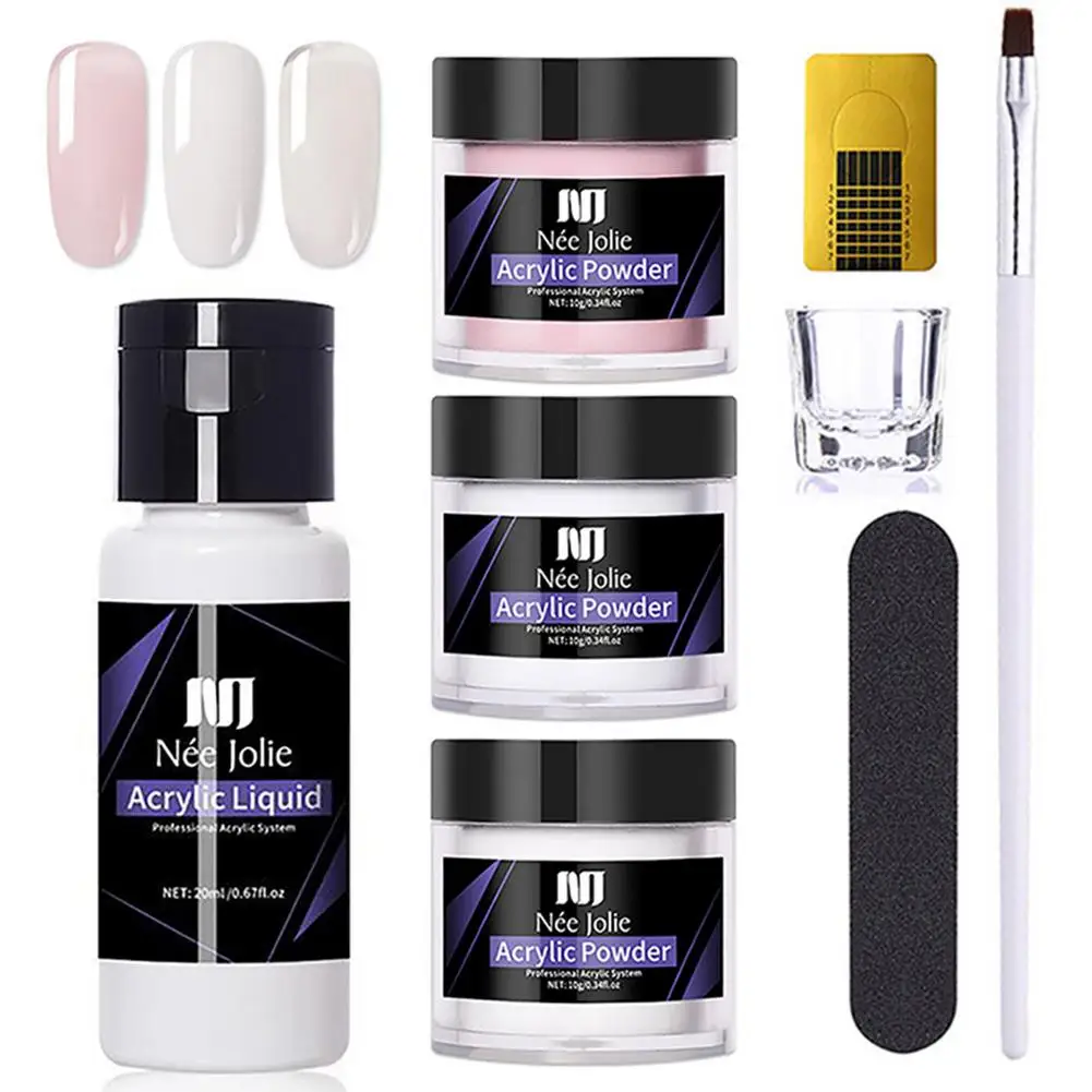 

Acrylic Powder Set Extension For Nail UV Gel Polish Nail Art Decoration Tip Builder Crystal Kits Salon
