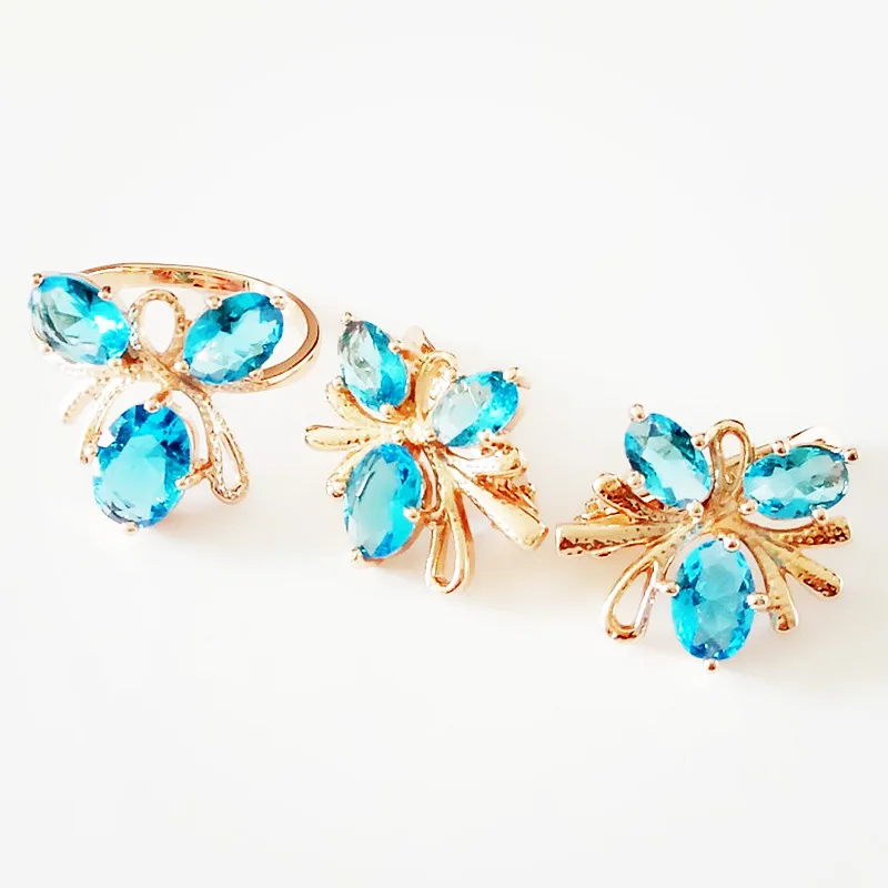 Роскошный женский комплект ювелирных изделий модные Романтические ювелирные