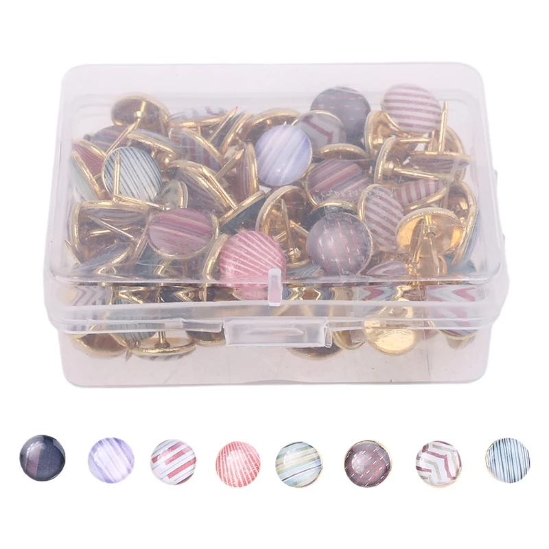 

120pcs 10mm Pushpins Colorful Thumbtack for Photos Bulletin Board Wall Maps Office Decorative