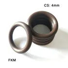 FKM кольцевые прокладки CS 4 мм OD 12 мм  60 мм фторкаучуковое уплотнительное кольцо шайба устойчивость к старению масла истирание Озон топливо химическое уплотнение