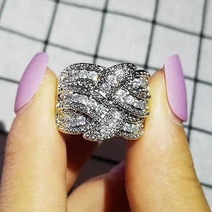 Новинка 2022 роскошное круглое серебряное дизайнерское кольцо Вечность для женщин Подарок на годовщину ювелирные изделия оптовая продажа R5624