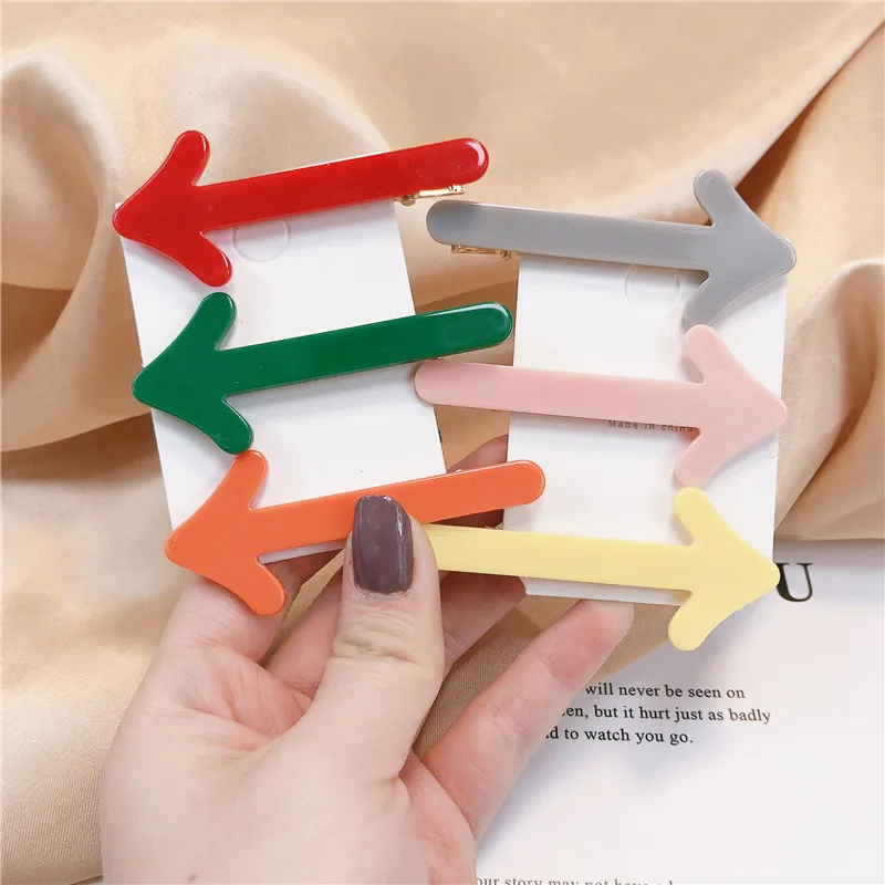 Креативный интересный зажим для волос со стрелками милые яркие цвета забавные