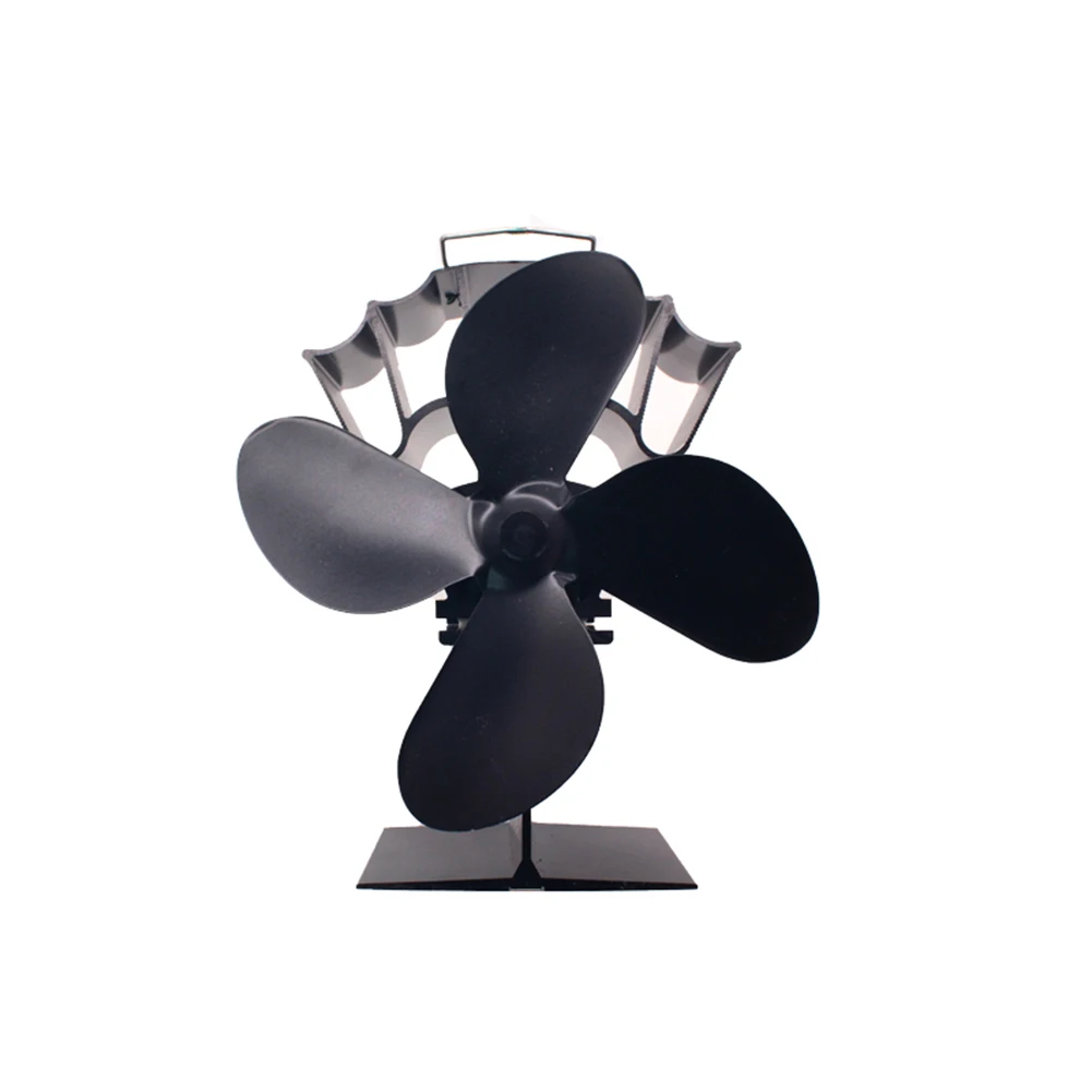 

Черный камин, 4 лезвия, рабочая деревянная горелка, Тихая домашняя фотография, эффективное распределение тепла