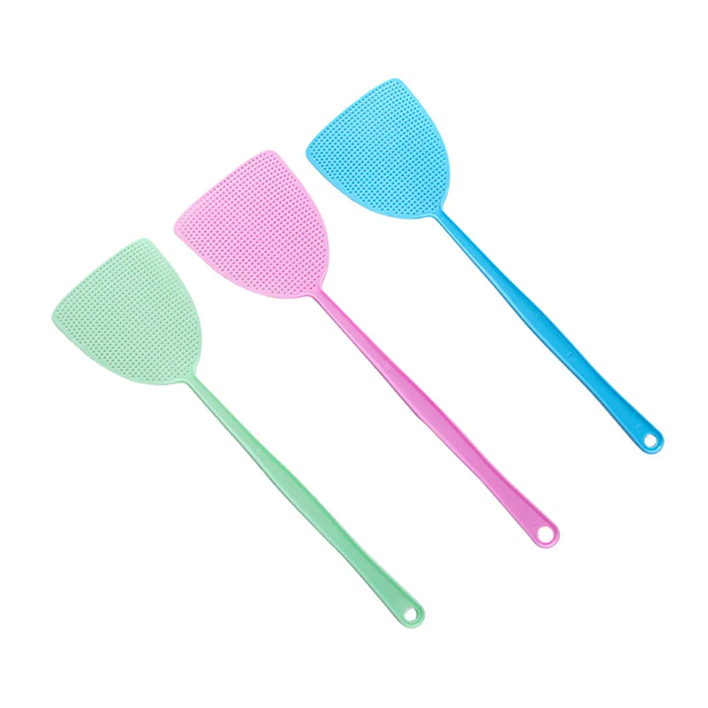 

3 шт. пластиковая мухобойка, ручная мухобойка с длинной ручкой (зеленый и синий)