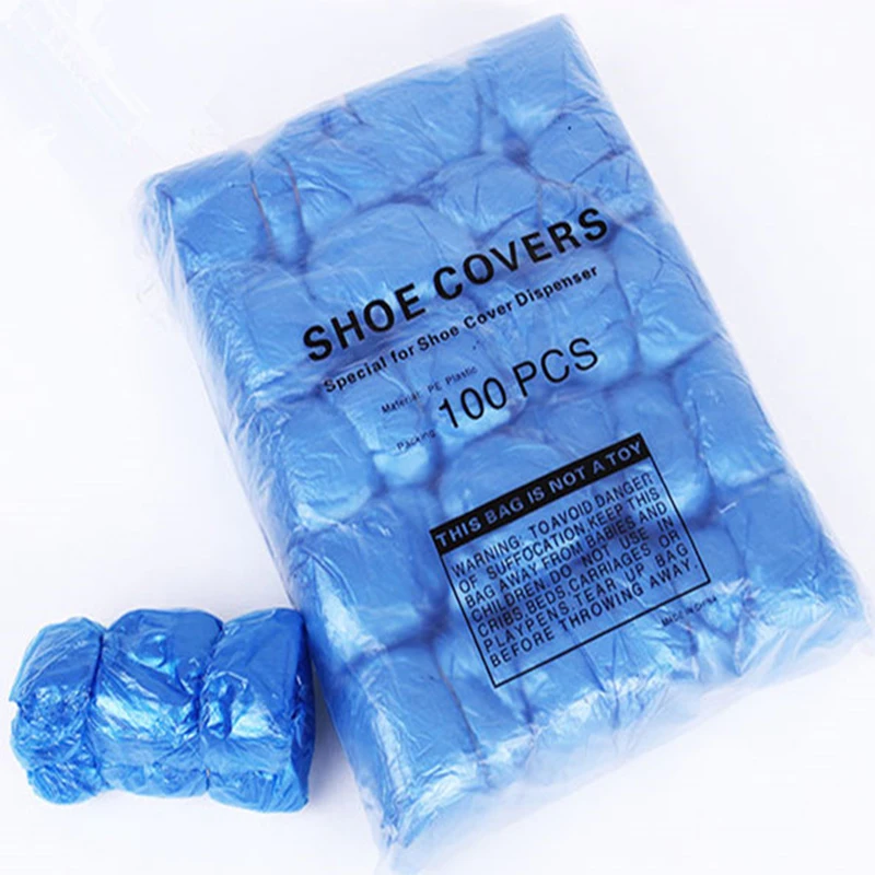 100-800PCS Disposable PE Shoe Cover For Automatic Machine Special T Buckle | Безопасность и защита