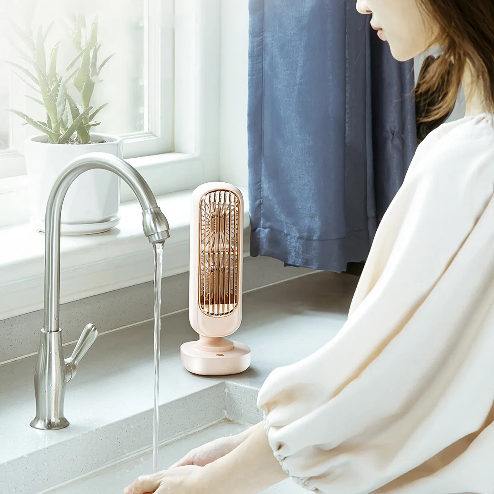 Маленький настольный башенный вентилятор с 3 скоростями портативный