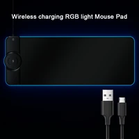 led light gaming mouse pad wireless charger 10w7 5w rgb soft mousepad non slip pad pc laptop keyboard mat for computer gamer