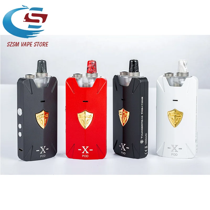 Tauren X Pod RBA Kit and сетчатая катушка 1 25w 1000mAh батарея mod подходит для емкости 2 мл MTL/DTL