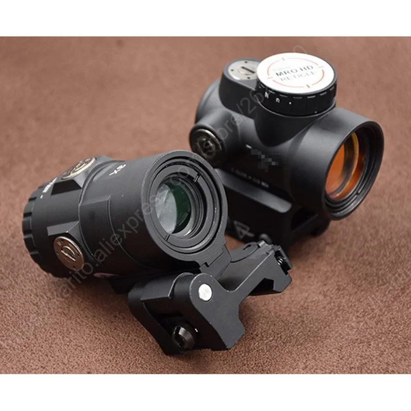 Тактический Trijicon MRO HD стиль 1x25 Red Dot Sithg Scope 3x лупа комбинация Quick Release Flip Side Picatinny