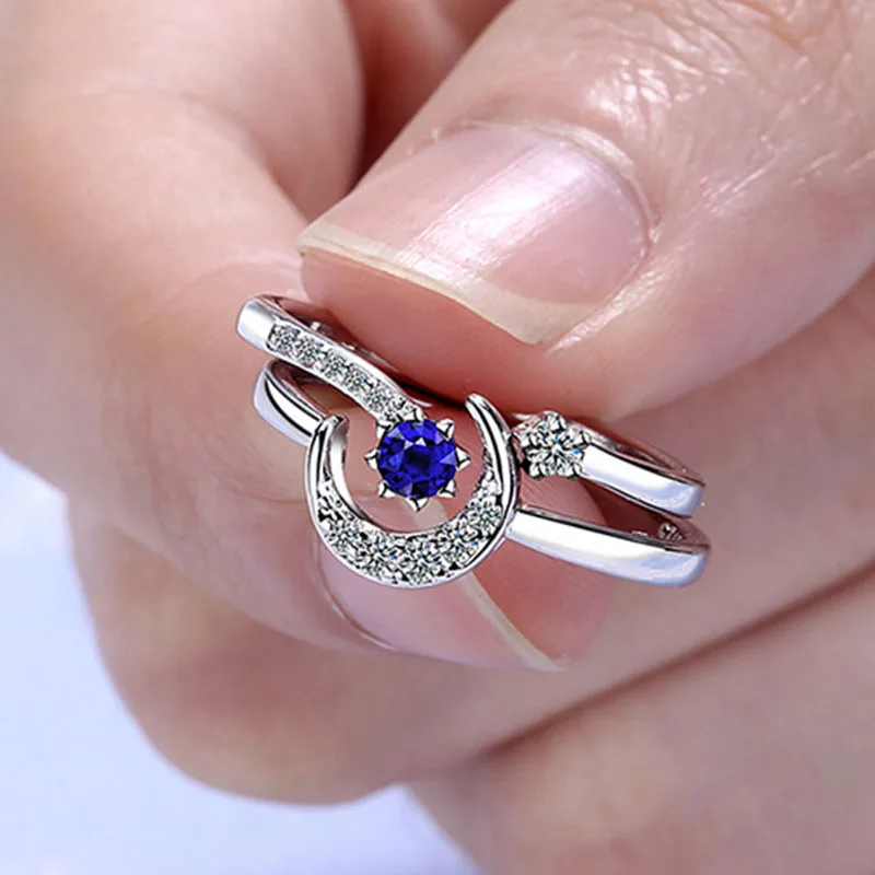 Женское регулируемое кольцо MEETSOFT из стерлингового серебра 925 пробы ювелирное