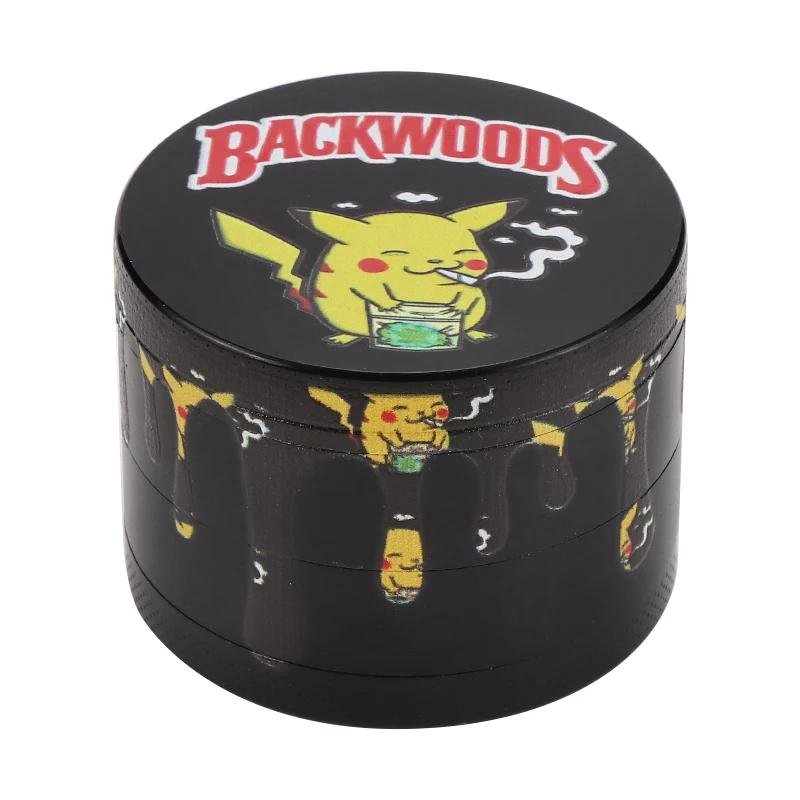 

Metal Herb Grinder 50mm 4 Layers Zinc Alloy Smoking Accessories UV Printing Logo Tobacco Grinders Craft