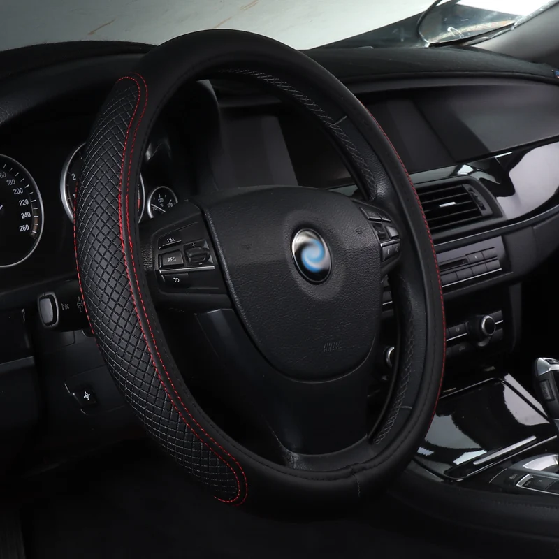 Чехол на руль автомобиля Нескользящие аксессуары из натуральной кожи для Mitsubishi