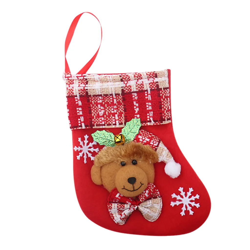 Креативные рождественские носки подарок для детей пакет конфет стерео