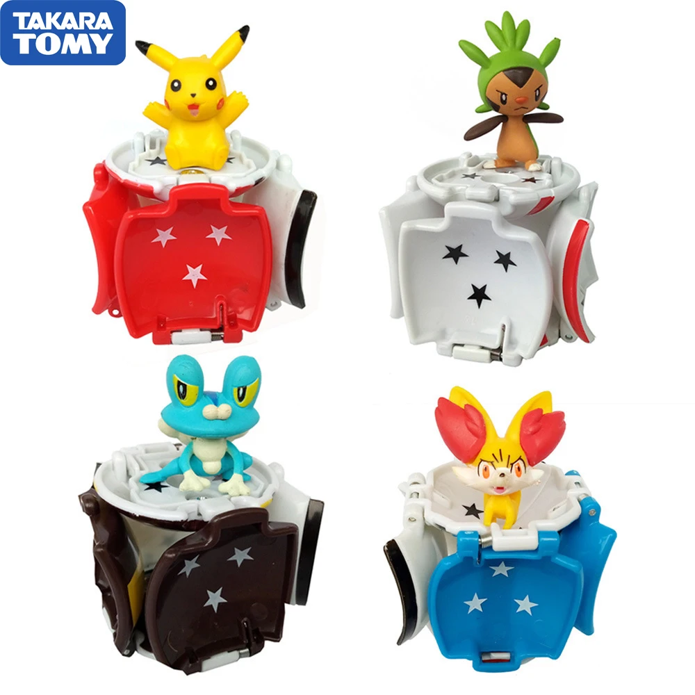 Кукла мяч Takara Tomy Pokemon Pikachu миниатюрные фигурки произвольно внутри игрушки для