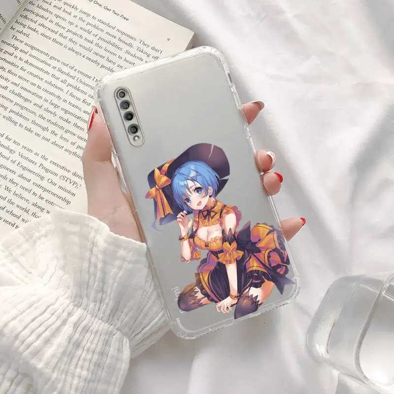 

Hot Anime ReZERO Ram Rem Phone Case Transparent For Xiaomi Redmi K30 10T 10X 9 9A 8 8A 7 7A 6 K40 T S PRO 5G