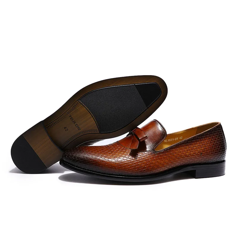 Феликсом лак CHU модные мужские туфли с украшением-бантом для свадьбы мокасины