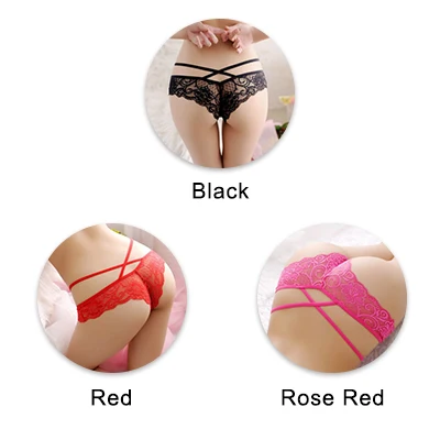 blackredrose UG, сексуальные женские трусики, кружевные, низкая посадка, одноцветные, сексуальные трусы, женское нижнее белье, штаны, Дамское кружевное белье, женские стринги - Цвет: blackredrose