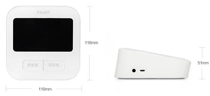 Xiaomi IHealth Bluetooth 4,0 умный монитор артериального давления на руку BPM1 4,3 дюймов wifi контроль цифровой сфигмоманометр