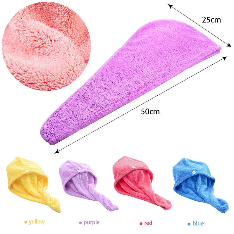 Fypo Women Hair Drying Towel Hat Quick Cap Bath Shower Wrap Super Absorbent for Household Tool | Дом и сад