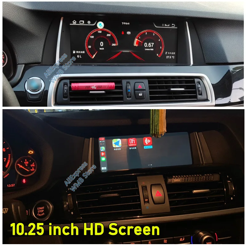 Автомобильный мультимедийный плеер Android 9 0 8 ядер 4 + 32 ГБ для BMW 5 Series F07 2013 ~ 2017