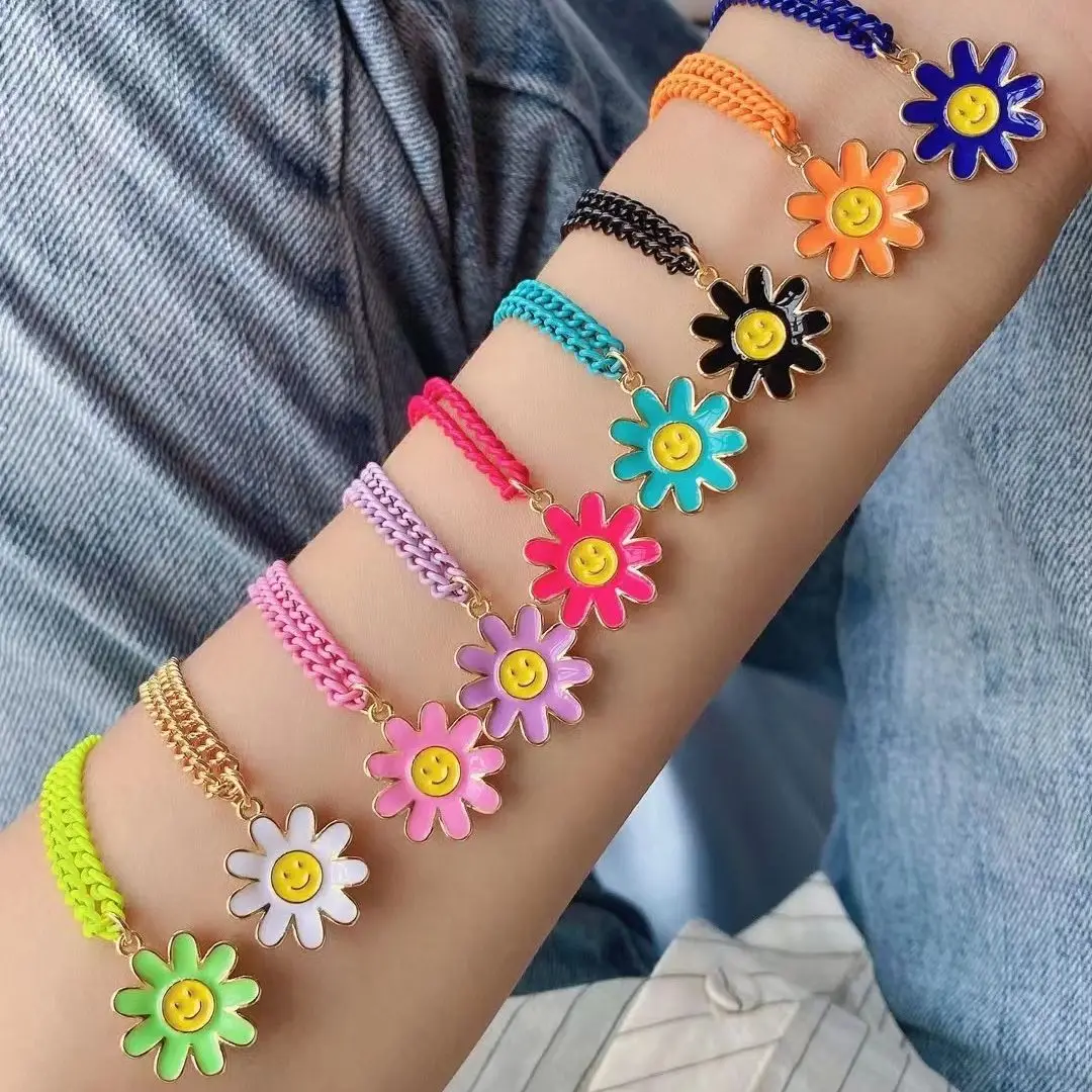 

5 шт., цепочка с подвеской в виде подсолнуха