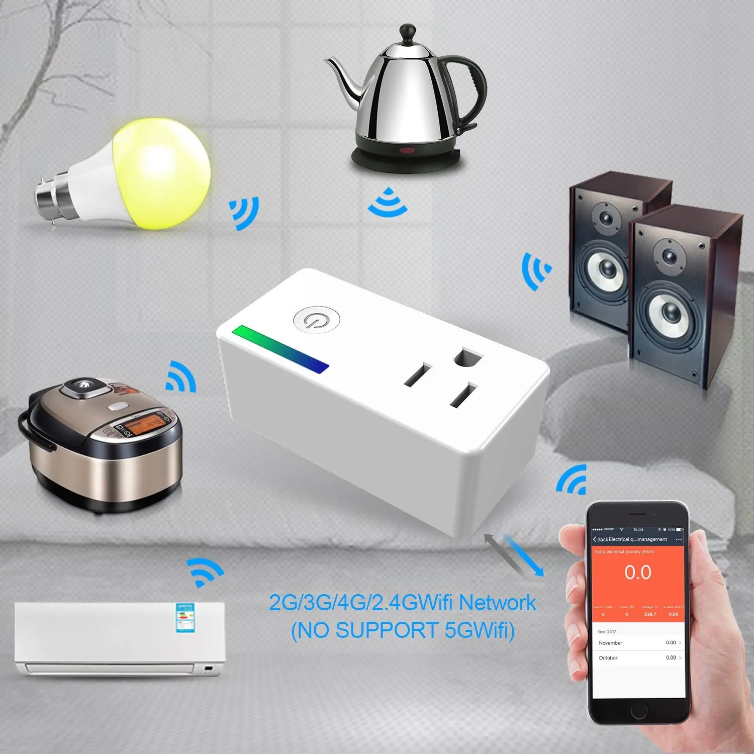 WiFi Smart Plug Мини розетка выключатель питания с дистанционным управлением