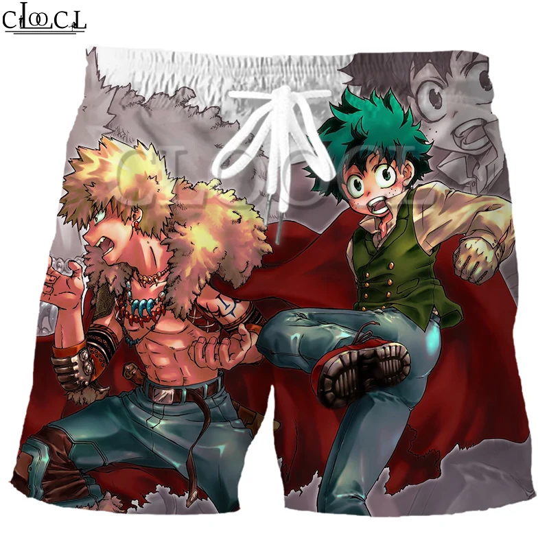 

CLOOCL Japanese Anime My Hero Academy Men Sports 3D Print Fashionable 2021 New Summer Leisure Harajuku Style Shorts
