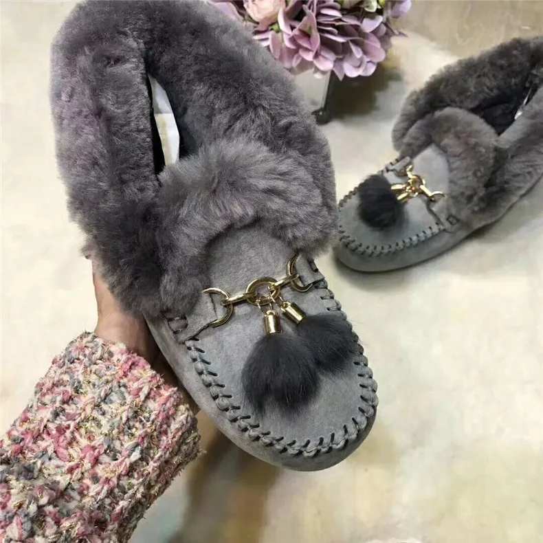 Женские зимние ботинки из 100% натуральной шерсти с натуральным мехом женские