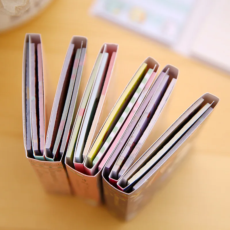 1PC Lovely New Creative Sentimental Circus Notepad Memo 6 Fold Sticky Note Pad Notebook Retail Stick Korea Stationery |
