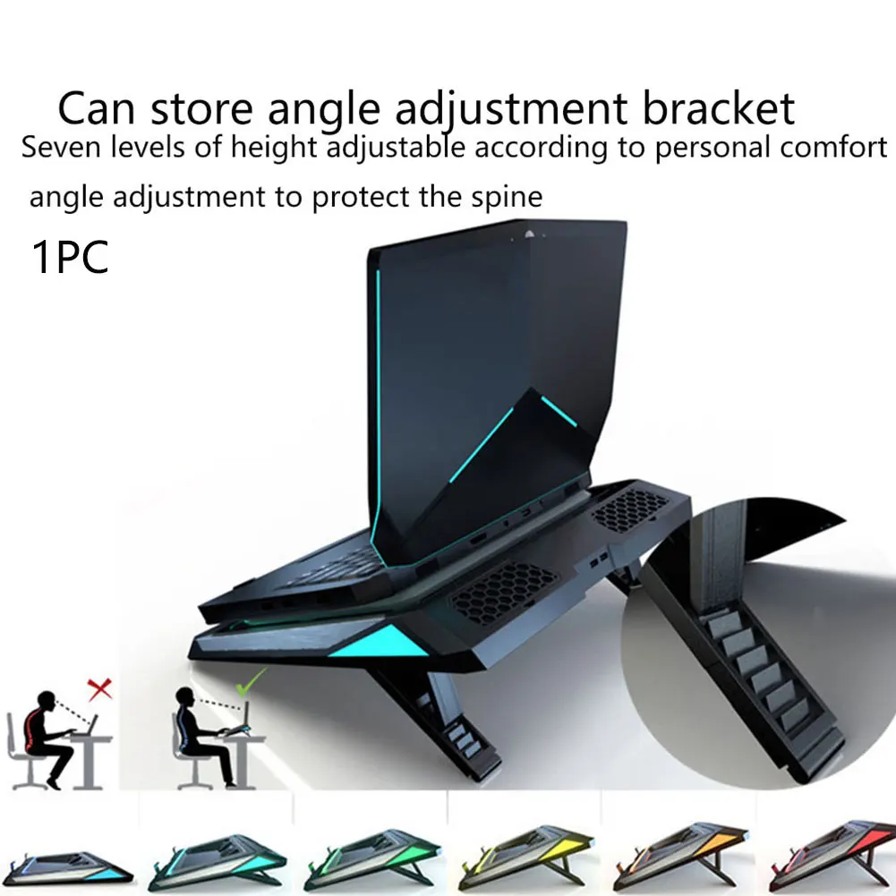 

Adjustable Mounts Stand Home Office For Gaming With Dust Filter Universal Non Slip Laptop Cooling Pad External Notebook Cooler