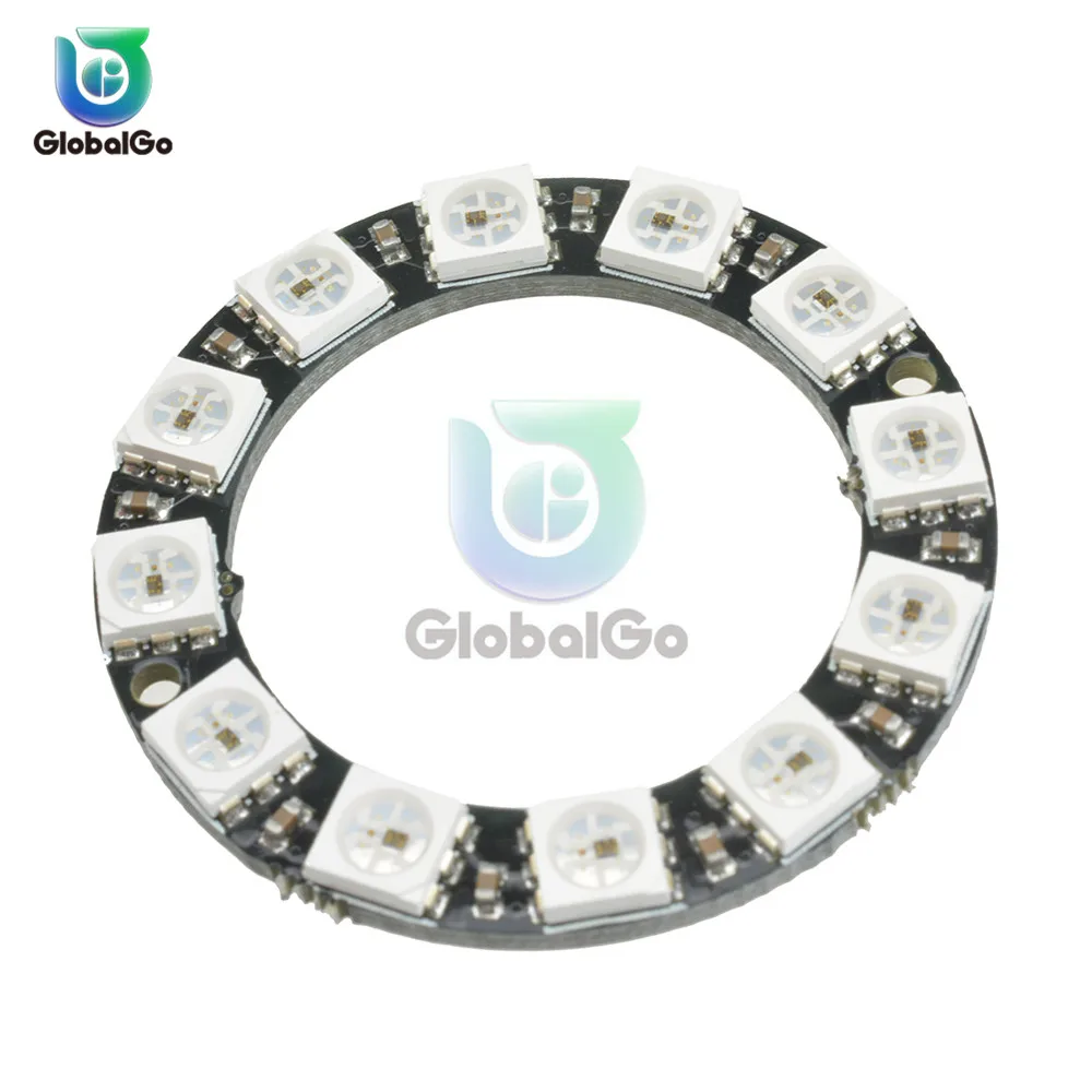 RGB светодиодный кольцевой 12 бит WS2812 WS2812B 5050 светильник со встроенными драйверами