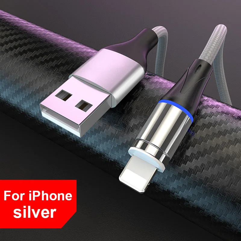 For iPhone Sliver Olaf светодиодный магнитный USB кабель для samsung s9 Xiaomi для iPhone XS X Магнитный штекер и usb type-C кабель и Micro USB кабель для быстрой зарядки - Цвет: For iPhone Sliver