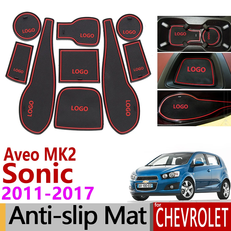 Противоскользящий коврик для Chevrolet Aveo Sonic 2011 2012 2013 2014 2015 2016 2017 Chevy T300 MK2 аксессуары