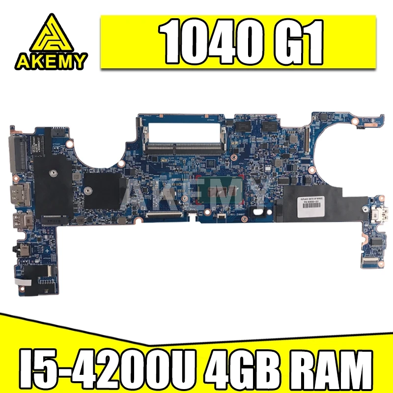 

AKemy FOR HP EliteBook Folio 1040 G1 Laptop Motherboard I5-4200 739579-001 48.4LU01.011 12295-1 Motherbard 739579-601 739579-501