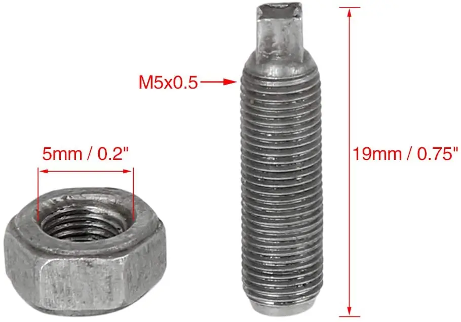 M5 алюминиевые сплавы мотоциклов клапанов регулируемые винты с гайками комплекты