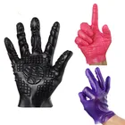 Перчатки SM для пары, мягкие перчатки из ПВХ с рисунком, разный дизайн, выбор A B, массажные перчатки для флирта и мастурбации