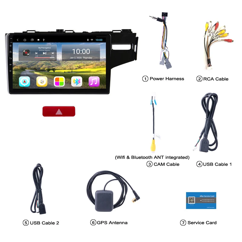 2G RAM 9 inch Android 10 Car GPS Navigation For RHD Honda fit jazz 2014-2018 right handed drive | Автомобили и мотоциклы