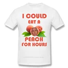 Новое поступление 2021, забавная футболка Николя Кейдж, я могу съесть персик в течение нескольких часов, хлопковая Футболка с круглым вырезом для мужчин