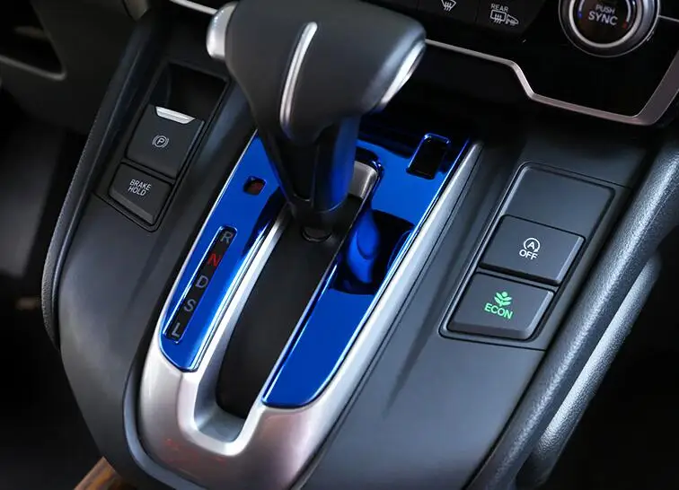 3 цвета для Honda CRV 2017 ручка переключения передач из нержавеющей стали салона