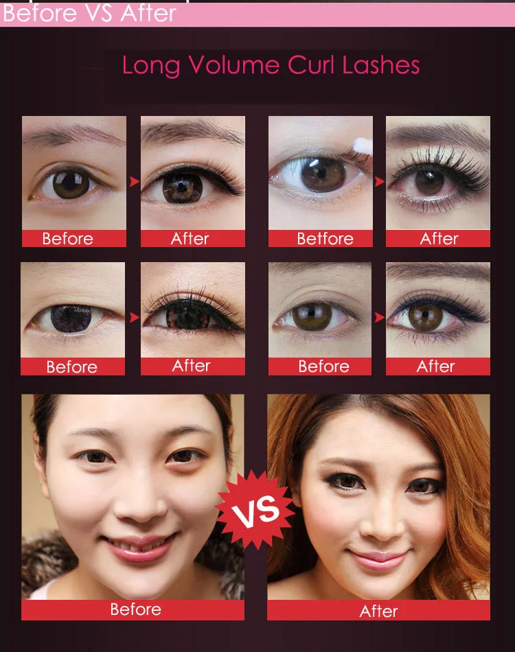 Оригинальный тушь для ресниц с максимальным объемом черный воды-доказательство