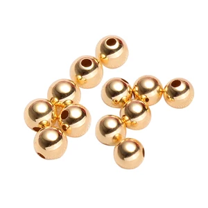 Оригинальные золотые бусины 18 к сделай сам, аксессуары для браслетов, для ожерелья для ножного браслета, серег, тонкие ювелирные изделия, полированные золотые бусины Au750