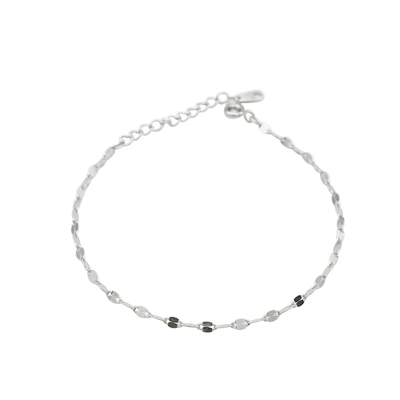 Leouerry Φ Серебряный браслет цепочка в виде водной ряби Женский Элегантный изящный